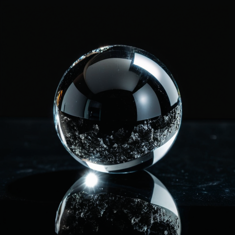 Black obsidian sphere