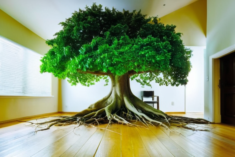 Tree Inside House
